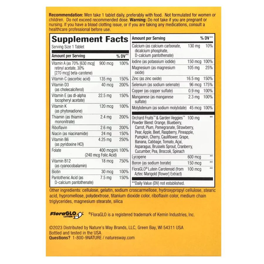 Alive - Men’s Energy, Nature’s Way‏, Complete Multivitamin - 50 Tablets - 12 Pack - Image 3
