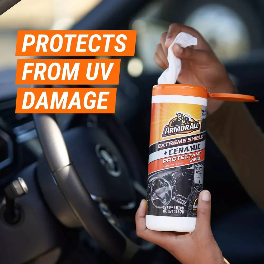 Armor All -  Extreme Shield and Ceramic Car Protectant Wipes - 25 Ct - 6 Pack - Image 3