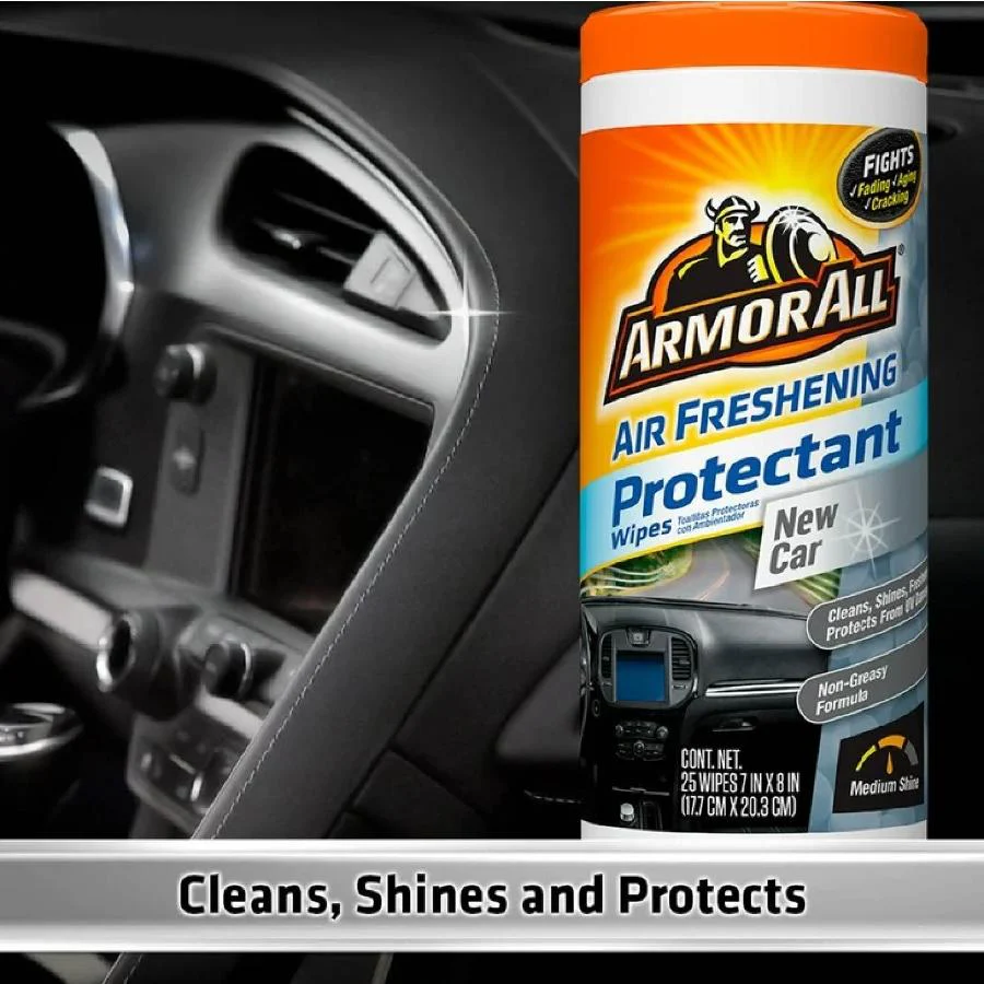 Armor All New Car Scent Air Freshening Car Protectant Wipes  25ct  - 6 Pack - Image 3