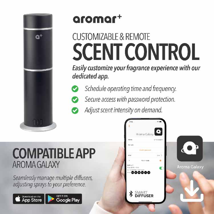 Aromar Plus - Cylinder Waterless Diffuser Black - Image 4