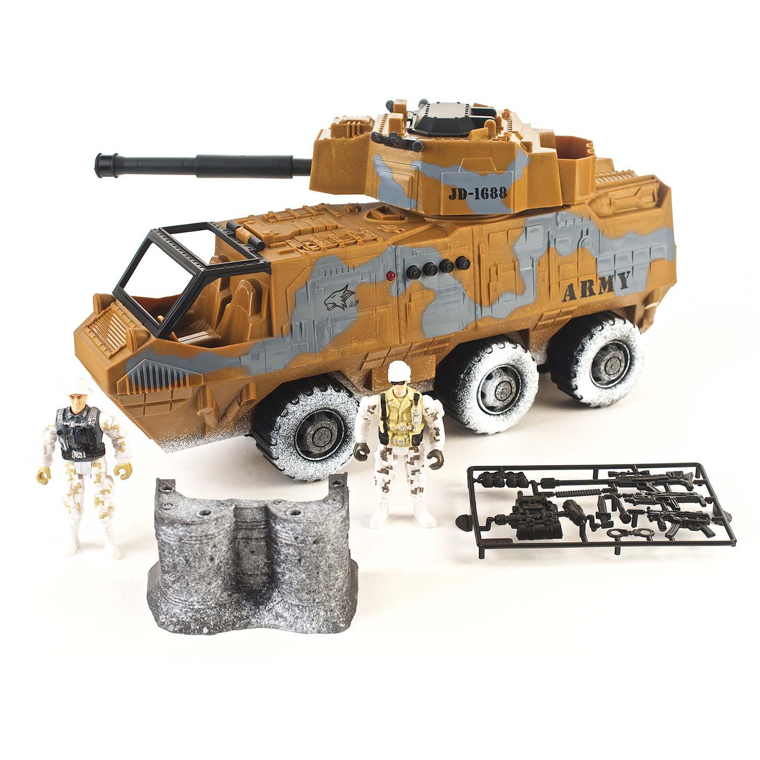 Free Wheel Military Force Full Playset - 26 Pcs - Image 3
