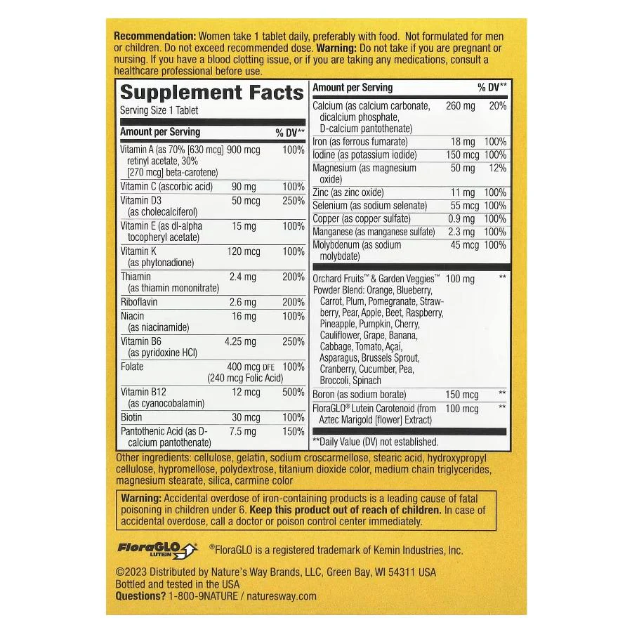 Nature's Way Alive! Women's Energy Multivitamin Tablets - 50 ct ea- 12 Pack - Image 3