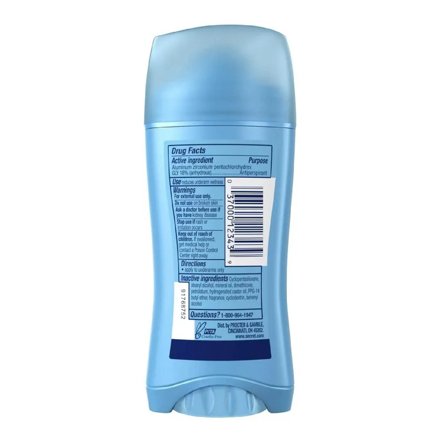 Secret Powder Fresh Invisible Solid Antiperspirant & Deodorant - 2.6oz   12 Pack - Image 3