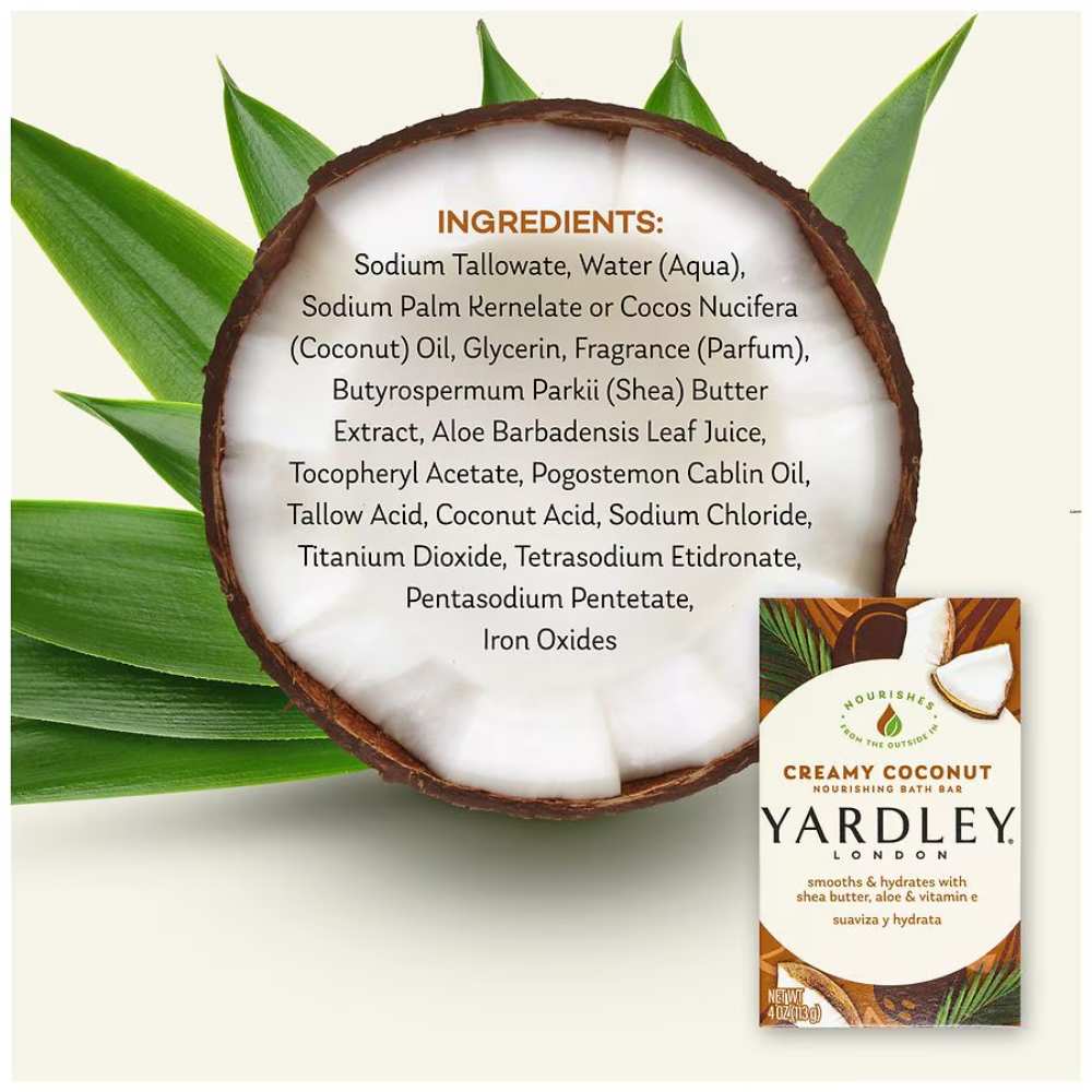 Yardley - London Creamy Coconut Moisturizing Bath Bar  - 4 Oz - 24 Pack - Image 4
