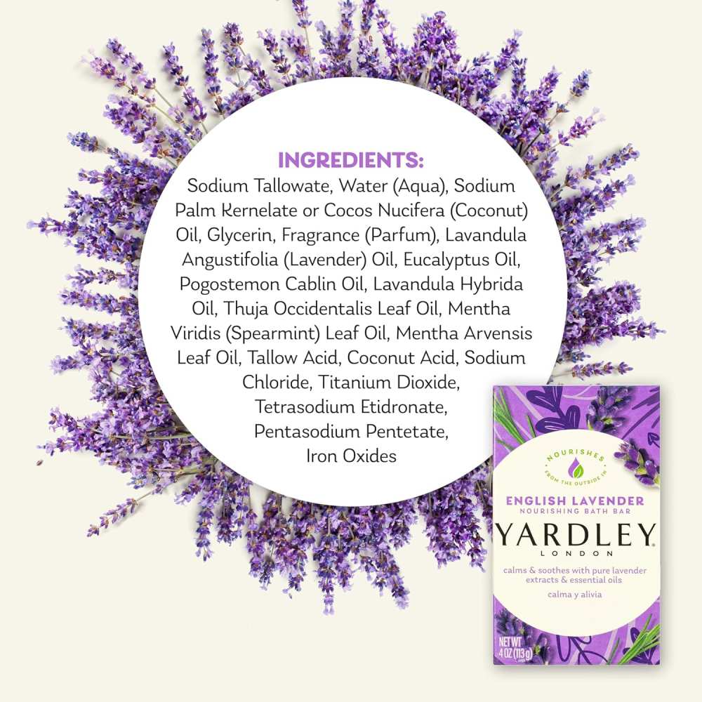 Yardley - London Moisturizing Bath Bar English Lavender  - 4 Oz - 24 Pack - Image 4